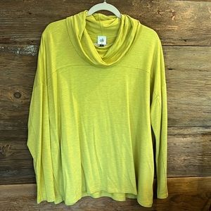 CAbi Ease yellow long sleeve turtle neck